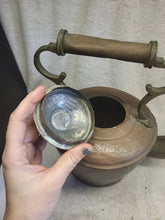Load image into Gallery viewer, Antique Copper English Tea Kettle Pot Brass Knob Goose Neck (bra1019)