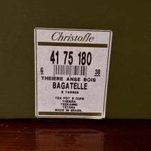 Load image into Gallery viewer, Christofle Paris Bagatelle Silver Plated Teapot 8 Cup Rosewood Handle w/ OG Box