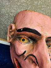 Load image into Gallery viewer, MEXICAN GUERRERO FOLK ART ATQ MAN HEAD CARVED WOOD DANCE MASK