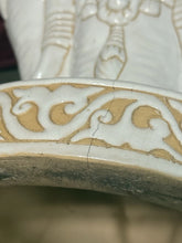 Load image into Gallery viewer, Pair of Vintage White Elephant Ceramic Garden Stool / Planter 21”H 13”D