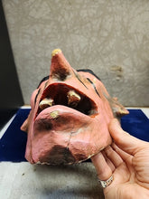 Load image into Gallery viewer, MEXICAN GUERRERO FOLK ART ATQ MAN HEAD CARVED WOOD DANCE MASK