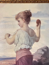 Load image into Gallery viewer, WINDING THE SKEIN by Lord Frederic Leighton 44x27 Canvas in Gold Ornate Frame