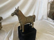 Load image into Gallery viewer, ancient Style Highly detailed Tribal cast brass horse made in India.