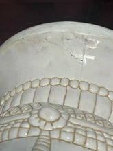 Load image into Gallery viewer, Pair of Vintage White Elephant Ceramic Garden Stool / Planter 21”H 13”D