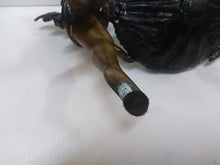 Load image into Gallery viewer, Vintage French Bronze Double Cherub Centerpiece With Black Marble Bowl