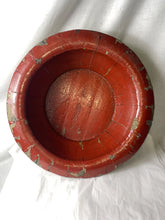 Load image into Gallery viewer, Antique Chinese 19th Century Lacquered Peach Wood Basin or Bowl 20.5”!!