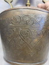 Load image into Gallery viewer, Antique Copper English Tea Kettle Pot Brass Knob Goose Neck (bra1019)