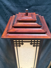 Load image into Gallery viewer, Beautiful TRADITIONAL KOREAN PAGODA WOOD FLOOR LAMP 60”