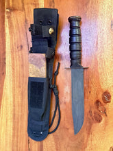 Load image into Gallery viewer, US Camillus KA-BAR USMC 7” Fighting Knife w/ Nylon Sheath & Sharpening Stone