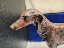 Load image into Gallery viewer, Vintage Deco 10" Patinated Bronze Sculpture Borzoi Wolfhound Dog