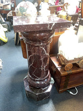 Load image into Gallery viewer, Vintage French Red Marble Pedestal RARE Exquisite 40” Tall