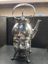 Load image into Gallery viewer, RARE MERIDEN B. COMPANY Swirled Quadruple SilverPlated Tipping Teapot - ANTIQUE