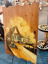 Load image into Gallery viewer, Vintage Mid-Century Modern Brent Signed Oil Painting Nautical Harbor Boats 40x30