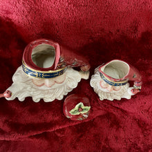 Load image into Gallery viewer, Vintage 2000 SHUN HUI Ceramic Hand Painted 10” Santa Teapot & 5.5” Santa Creamer