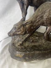 Load image into Gallery viewer, Vintage Jules Moigniez (French, 1835-1894) Large Bronze Sculpture Deer Stag Pair