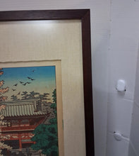 Load image into Gallery viewer, VTG WOODBLOCK PRINT Kamakura Tsurugaoka Hachiman Shrine SHIRO KASAMATSU JAPANESE