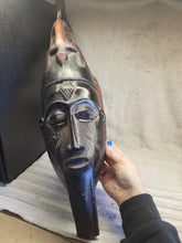 Load image into Gallery viewer, Vtg Hand Carved African Art Tribal Wooden Mask Ghana af1027