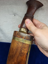 Load image into Gallery viewer, WW2 Period Kukri Engraved Blade original sheath Wood & Brass Warrior Dagger