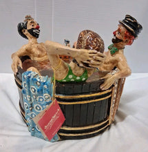 Load image into Gallery viewer, Ron Lee Rub a Dub Dub Three Men Clowns In A Tub Bathtub Figurine Rare 1981 LARGE