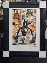 Load image into Gallery viewer, LM5- Jean‑Michel Basquiat “Famous Moon King” Offset Print 60/300 Framed 27x35