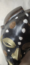 Load image into Gallery viewer, Very Beautiful High Quality Wooden Mask Africa: Nigeria Coins Bronze Shell Tik