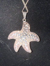 Load image into Gallery viewer, LOVELY Italy VINTAGE STERLING SILVER STARFISH DANGLE NECKLACE 24”
