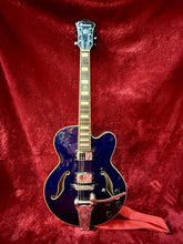 Load image into Gallery viewer, Ibanez Artcore AFS75T Hollowbody Electric Guitar Transparent Blue w/ Case Strap