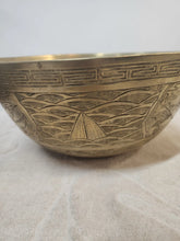 Load image into Gallery viewer, Chinese Bronze Singing Bowl, Hand Engraved Dragon Spun Cast