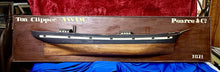Load image into Gallery viewer, Large Antique Half-Hull Model of the Clipper Ship "Assam” 53” X 12”