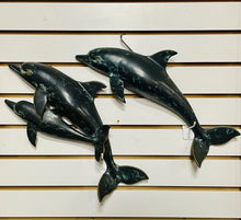 Load image into Gallery viewer, RARE Vintage SPI (San Pacific Int’l) Pair Set of 2 DOLPHINS BRASS Sculptures