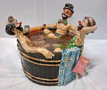 Load image into Gallery viewer, Ron Lee Rub a Dub Dub Three Men Clowns In A Tub Bathtub Figurine Rare 1981 LARGE