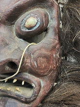 Load image into Gallery viewer, Antique African Tribe Wooden Carved Art Statue Mask Real Teeth Hair Early 20th!