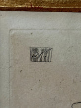 Load image into Gallery viewer, Vintage Framed Édouard Manet Baudelaire Profile Hat Etching Print 1862 A Salmon