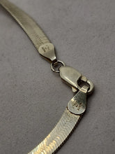 Load image into Gallery viewer, 36” 7mm, vintage Italian Sterling 925 silver herringbone chain necklace