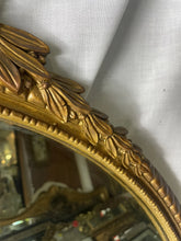 Load image into Gallery viewer, #197 Ornate Antique Gold Wood Framed Round Accent Mirror 30“ X 25“