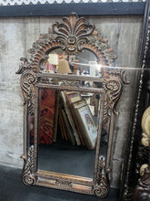 Load image into Gallery viewer, large gold & bronze ornate decorative wall mirror 67“ x 40“
