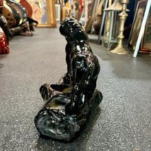 Load image into Gallery viewer, Vintage Attributed Royal Haeger Black Panther TV Lamp Planter MCM Ceramic 15”