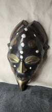Load image into Gallery viewer, Very Beautiful High Quality Wooden Mask Africa: Nigeria Coins Bronze Shell Tik