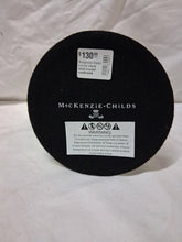 Load image into Gallery viewer, MacKenzie Childs Courtly Check Candlestick Holder Taper Black White Enamel 8”
