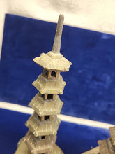 Load image into Gallery viewer, Antique Chinese Bronze Pagoda Temple Figure Figurine Statues A Pair!!