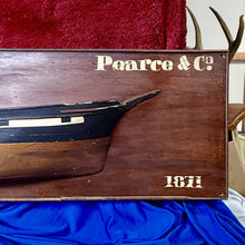 Load image into Gallery viewer, Large Antique Half-Hull Model of the Clipper Ship "Assam” 53” X 12”