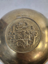 Load image into Gallery viewer, Chinese Bronze Singing Bowl, Hand Engraved Dragon Spun Cast