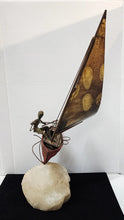 Load image into Gallery viewer, Curtis Jere Bronze & Brass Sailboat Vintage C Jere 1960s Sculpture Artisan House
