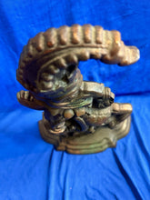 Load image into Gallery viewer, RARE Antique Victorian Brass Mr. Punch Figure Collectibles Door Stop 12” Tall