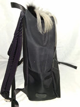Load image into Gallery viewer, Fendi Bag Bugs Monster Backpack 7VZ012 Y4E Black Nylon Fur Mohawk Red Zip Italy