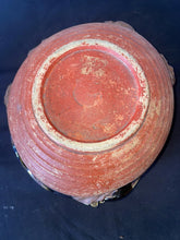 Load image into Gallery viewer, Sumida Gawa Large Pond Bowl 4 Figures and Nest W Eggs 8.75” Signed!!