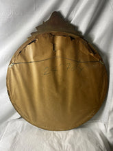 Load image into Gallery viewer, #197 Ornate Antique Gold Wood Framed Round Accent Mirror 30“ X 25“