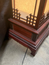 Load image into Gallery viewer, Beautiful TRADITIONAL KOREAN PAGODA WOOD FLOOR LAMP 60”