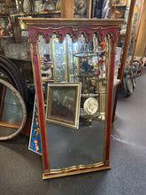 Load image into Gallery viewer, #265 Vintage Italian Hollywood Regency Gold Giltwood Trumeau Wall Mirror 46”X24”