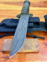 Load image into Gallery viewer, US Camillus KA-BAR USMC 7” Fighting Knife w/ Nylon Sheath & Sharpening Stone